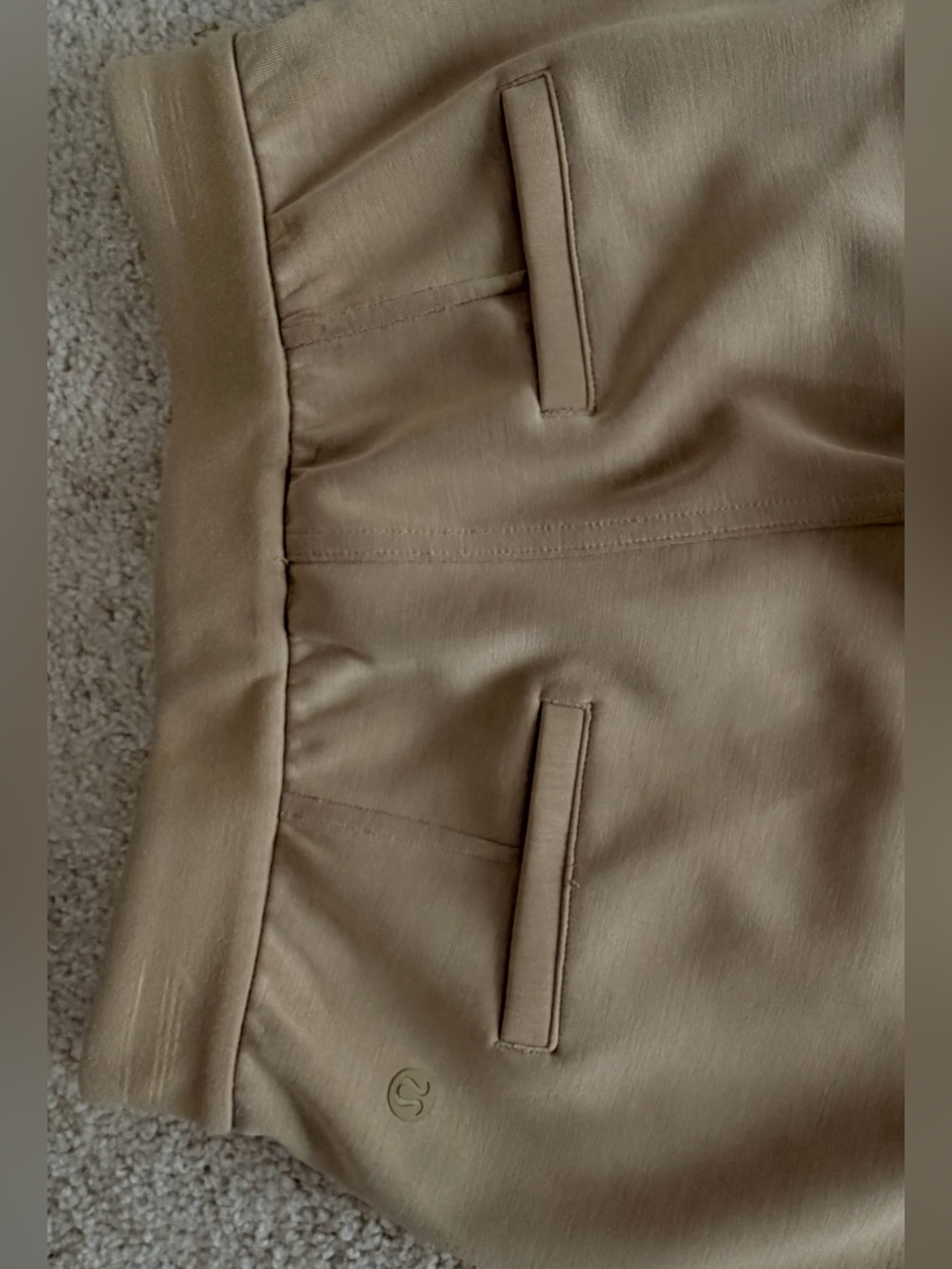 XXS Lululemon Taupe Softstreme High or Low Rise Wide Leg Trouser Pants Carmel